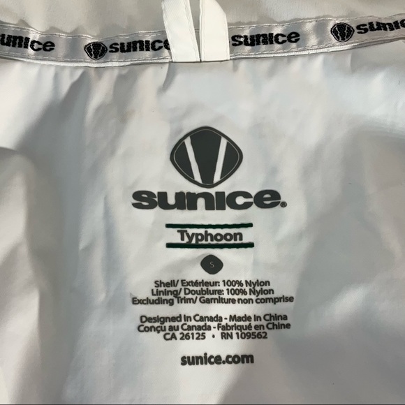 Sunice Typhoon Blue White Zipper Jacket Pockets Nylon Interior Mesh Lining Sz SM - Picture 2 of 16